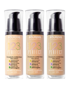 Bourjois 123 Perfect Flawless Complexion 16HR Foundation Pack Of 3