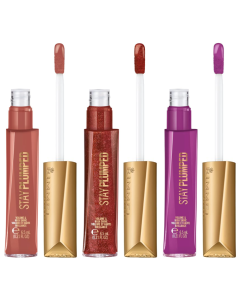Rimmel Stay Plumped Volume & High Shine Lipgloss Pack Of 2
